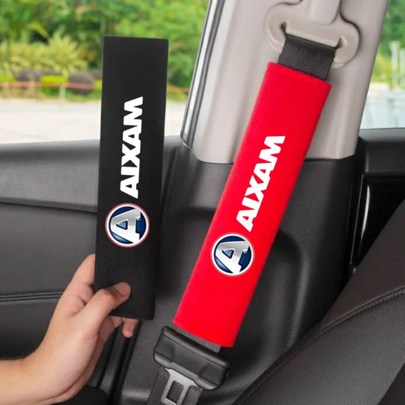 2Pcs flannelette Car Seat Belt Cover Car Safety Belt Shoulder Protection aixam city s 4 6 7crossline 4 6 minauto roadline R seat belt covers seat belt protector car seat belt accessory