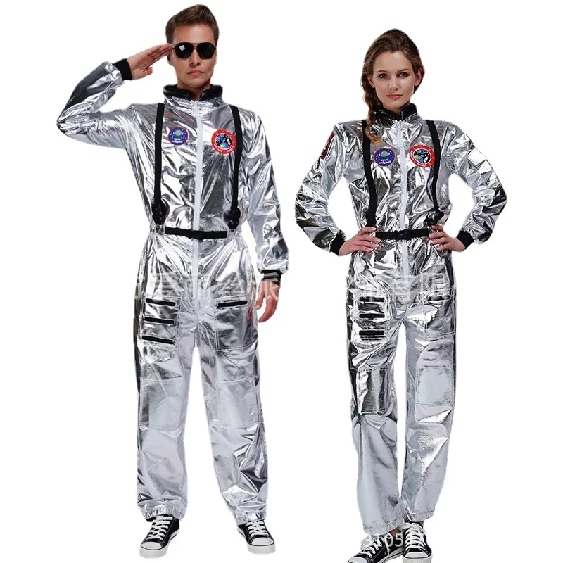 

Adult men's and women's couple astronaut uniform cross-border sales Halloween clothing astronaut party clothing batch