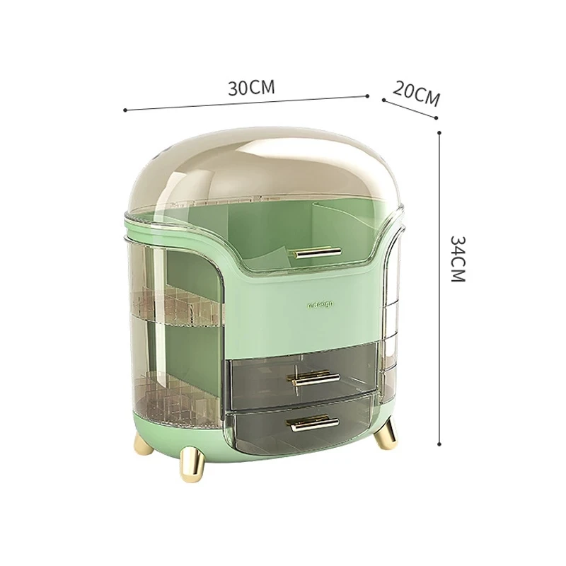 Makeup Organizer Transparent Desk Makeup Organizer Box Large Capacity Cosmetic Jewelry Storage Drawer Bathroom Dressing Table Sundries Container