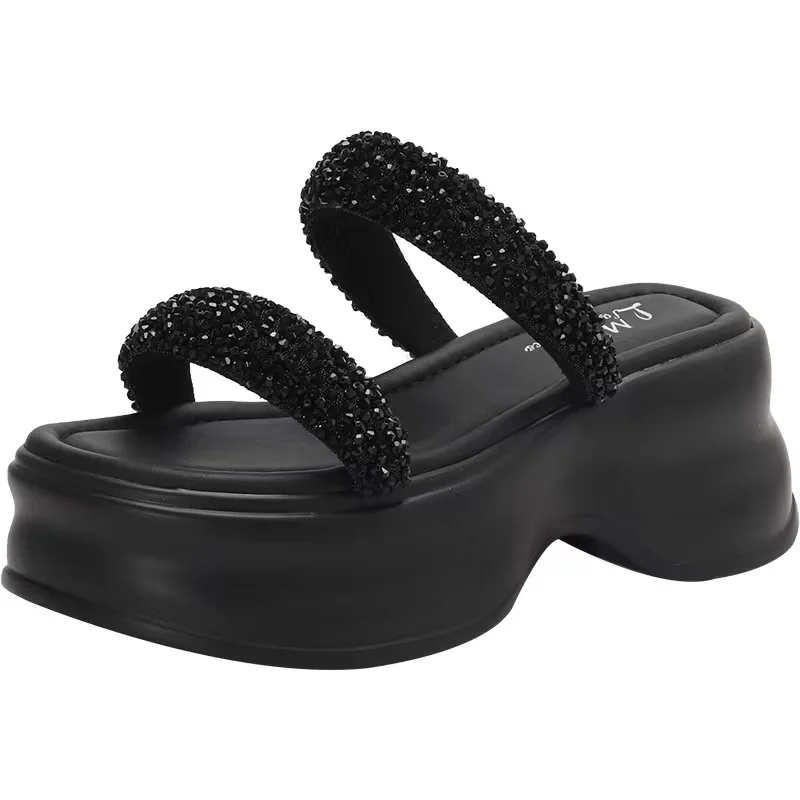 

Platform Slippers Women 2023 Summer New Designer Shoes Female Fashion Causal High Heel Slipper Ladies sandals women shoes