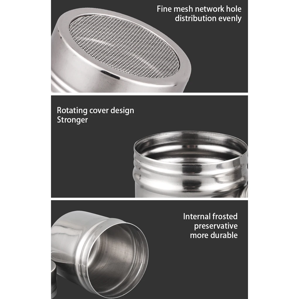 Dredgers Cooking Supplies Chocolate Powder Sprinkler Coffee Flour Dredgers Kitchenware Icing Salt Shaker 6.5x11.5cm