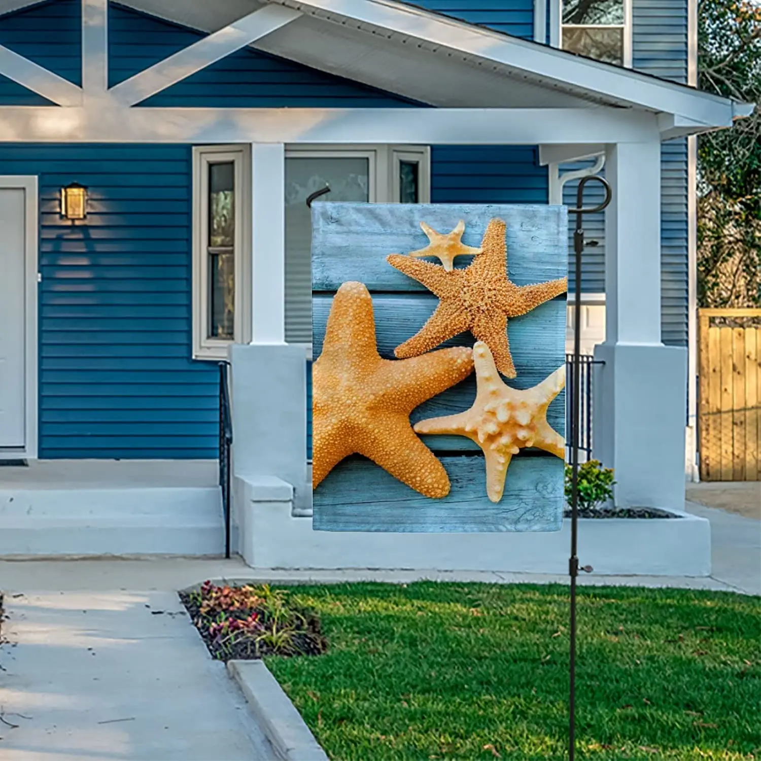 Vantaso Summer Starfish Wood Garden Flag Bandiere Per La Casa Ciao Benvenuto Home Yard Banner Per Vaso Di Fiori Esterno Double Side Print Ban