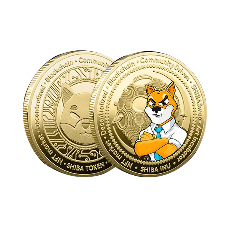 

Colorful Dog Shiba Coin Gold Plated Shiba Inu Coin Collections for Home Decor Funny Souvenir Collectible Gift