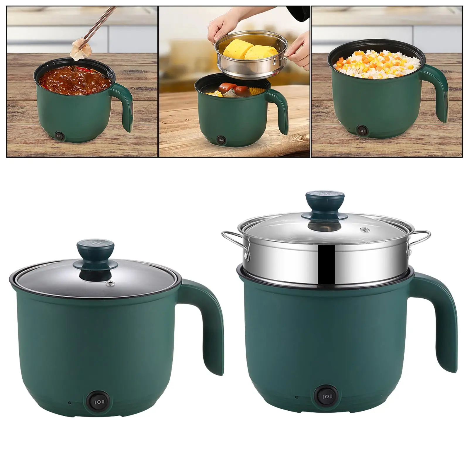 Mini Hot Pot Nonstick Noodles Cooker Electric Skillet for Eggs Cooking Pasta 3
