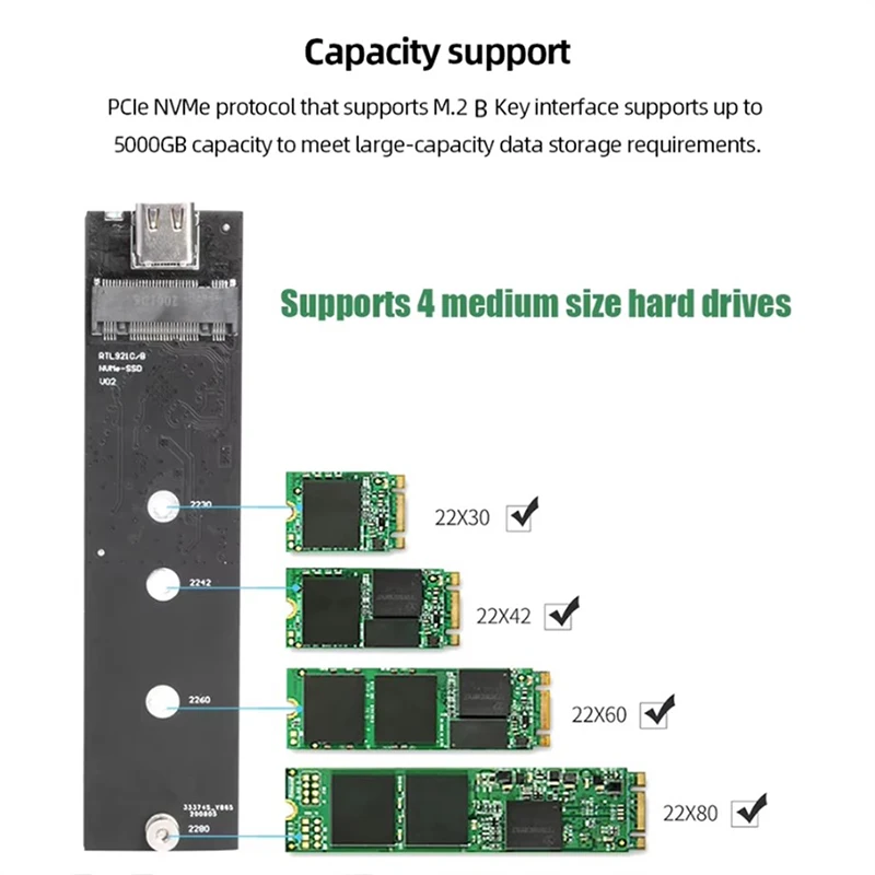 M.2 NGFF SATA 외장 케이스 M2 SSD 케이스 싱글 프로토콜 M.2 to USB3.1 Type C SSD 어댑터 (PCIE NGFF SATA SSD 디스크 박스용)