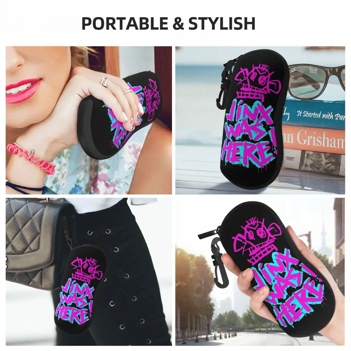 Monkey Jinx Glasses Case Printing Arcane League of Legend Glasses Storage Box Small Glasses Box 6