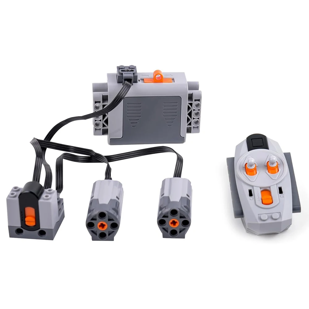 5PCS MOC Power Functions Motor Set M Motor AA Battery Box IR Remote Control IR Receiver Building Blocks Compatible with legoeds