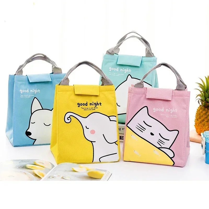 

Cartoon Lunch Bag Insulated Cooler Picnic Carry Case Thermal Portable Lunch Box Handbag Pouch Lunch Container Food Storage Bags