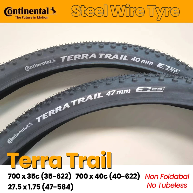 Continental Terra Trail Wire Pneumatici 27.5/35C/40C Mtb Pneumatici Per Bici Da Strada Per Touring/Off-Road/Ghiaia E-Bike/Bicicletta Senza Pneumatici 