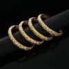 4pcs/Lot Bracelets For Women Girls Dubai Circle Jewelry Arab Middle Eastern African Fashion Bangles 5