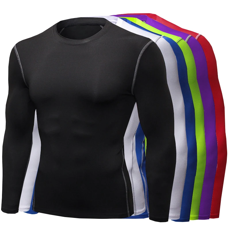 Sous-vêtement thermique à manches longues pour hommes, mince, ajusté, séchage rapide, élastique, fitness, automne, hiver, vêtements de sport, 1 pièce