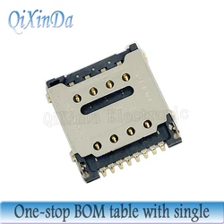 10pcs orginal new MUP-C791 flip micro sim card holder SMD external welding 8P 1.5H