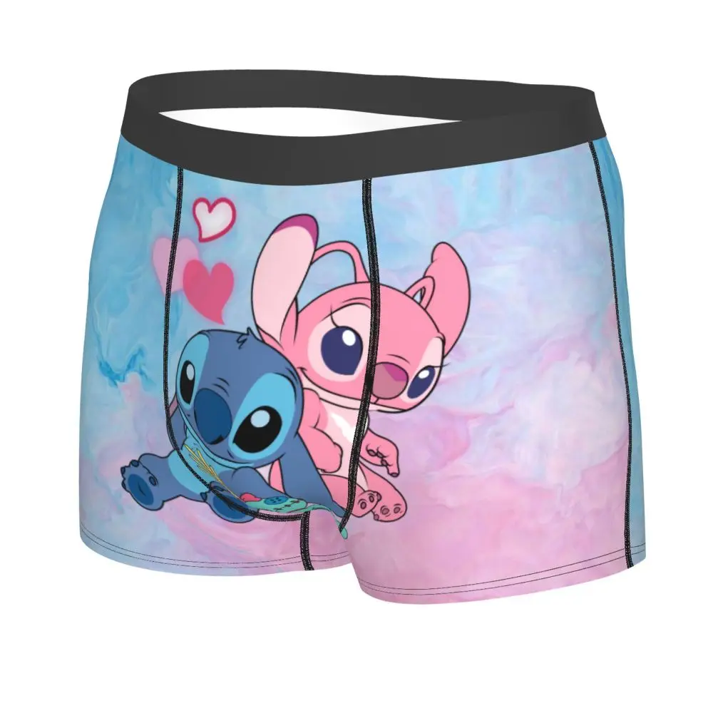 Custom Stitch Lion Cute Boxers Shorts Men's Disney Movie Briefs Underwear Fashion Underpants