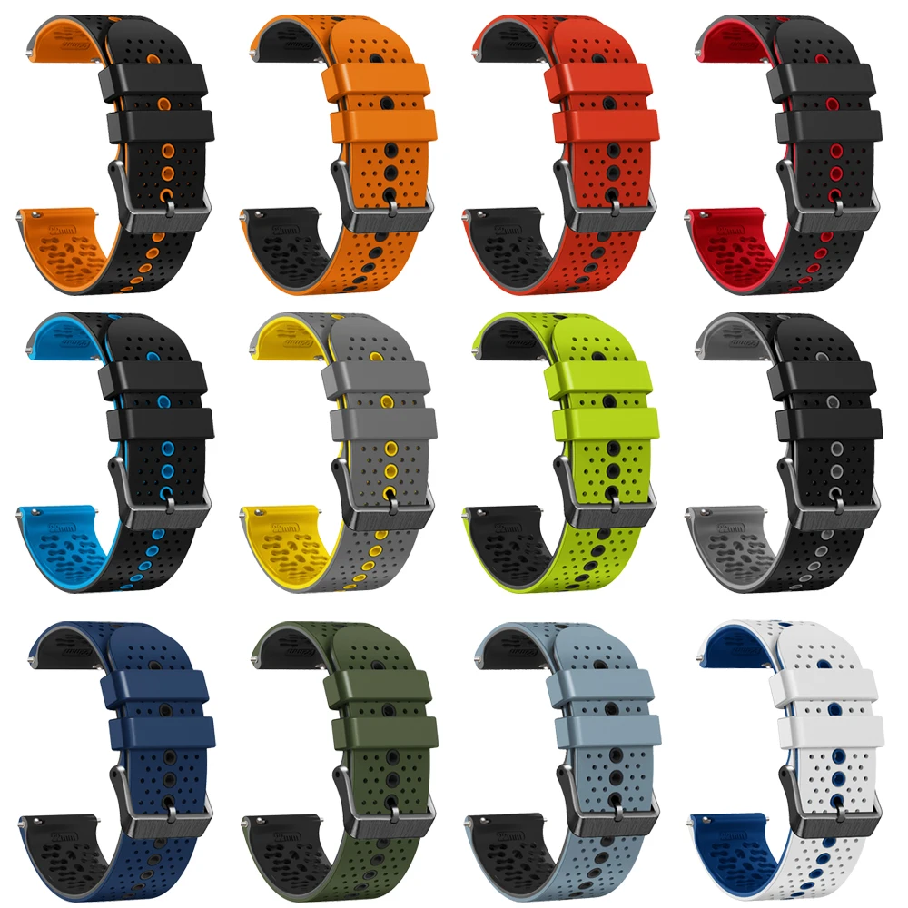 Silicone Smartwatch Strap - 22mm Wristband Replacement