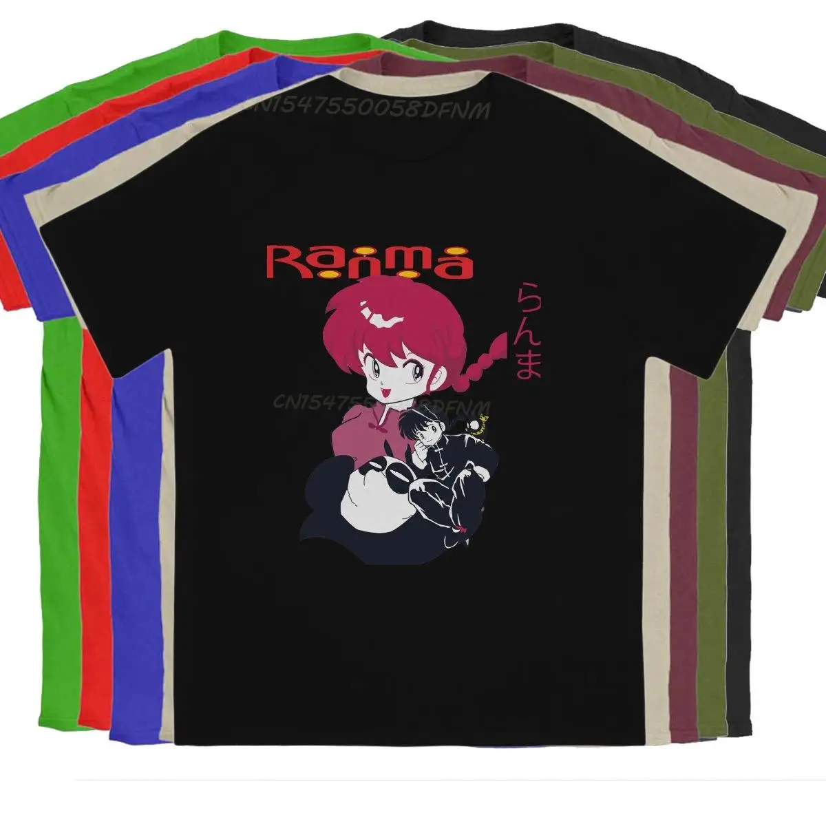 

Novelty Nibun No Ichi T-Shirt Men Summer Tops Pure Cotton T-shirts Male Ranma Malega Men Graphic Tees Man Men Clothing