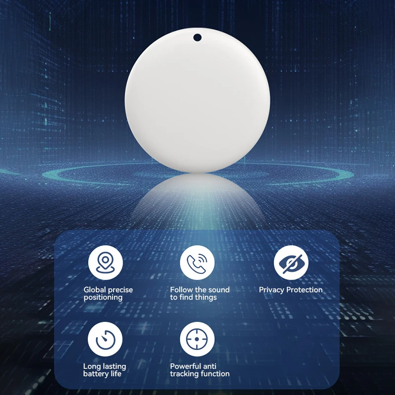 Xiaomi Mini Tracking Tag Car Locator Anti-lost Wallet Keychain Smart Tag Bluetooth Tracker Item Finder Use Find My (IOS Only)