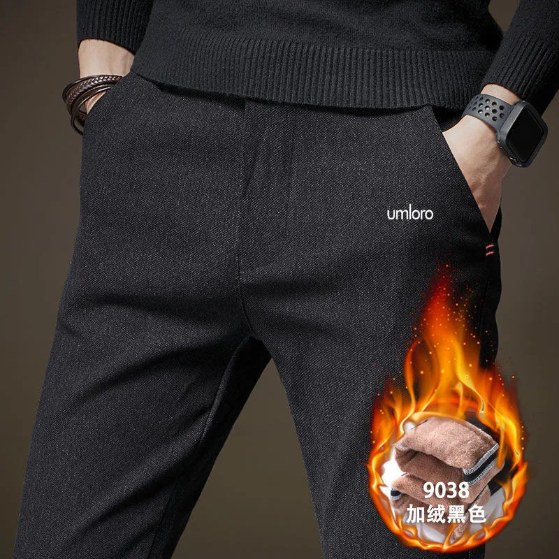 Winter Golf Wear Men New Authentic Golf Pants Elastic Waist Casual Pants Fashion Thickening Straight Men Clothes