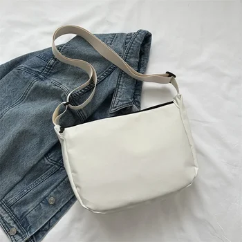 موضة جديدة متعددة الاستخدامات بلون النايلون رسالة حقيبة كتف مفردة سستة مفتوحة حقيبة ساعي قابل للتعديل حزام الكتف حقيبة المرأة 4