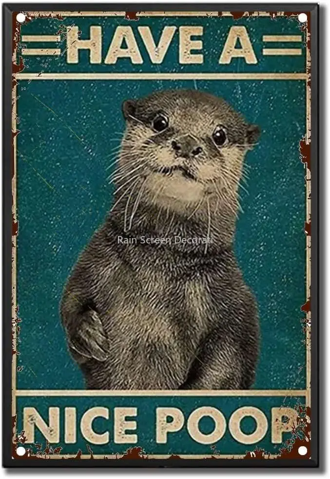 

Tin Sign Have A Nice Poop Bathroom Restroom Wall Toilet Decor Animal Lover Funny Bathroom Decor Home Gate Garden Bar