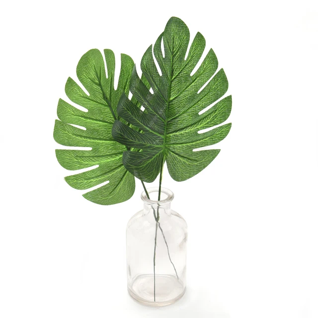 10pcs Artificial Green Turtle Palm Leaves 4