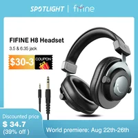 FIFINIE Wired Headset Over-Ear Headphones,Comfortable Memory Foam,3.5 &6.35 mm jack for Computer Laptop Mac, PS4 & PS5 - H8 1