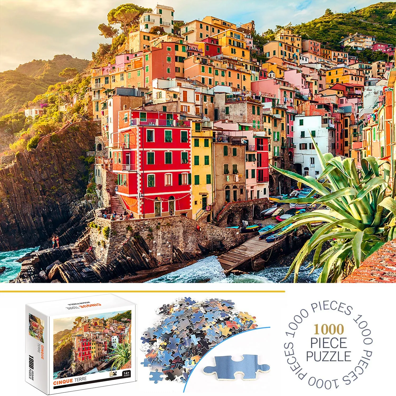 1000 Pieces Cinque Terre Jigsaw Puzzles For Adults Kids jigsaw puzzles,educational puzzles