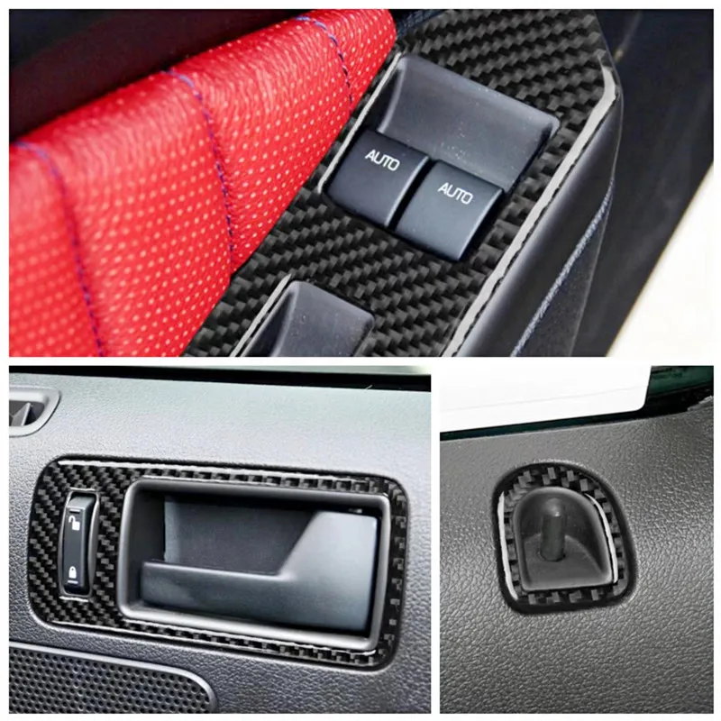 

Автомобильная дверная чаша, ручка, панель управления окошком, фотоотделка, полоски, наклейки для Ford Mustang 09, аксессуары для интерьера