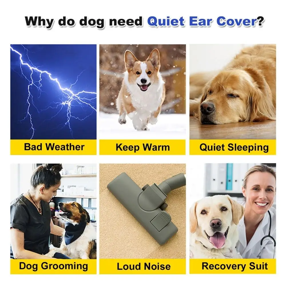 Cute Dog Calming Earmuffs New Cartoon Pet Hat Cover Head Anxiety Relief Noise-proof Breathable Puppy Cap
