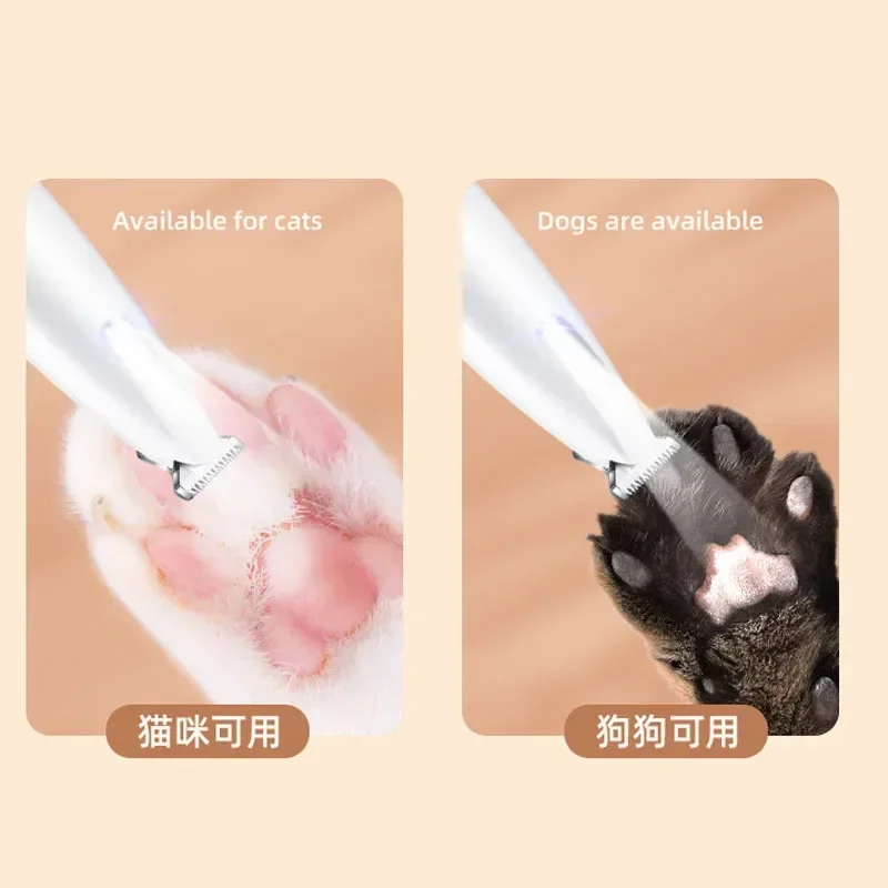 Dog Paw Trimmer Pet Hair Trimmer Dog Clippers for Grooming 18mm Widen Blade with LED Light LED Display Fully Waterproof
