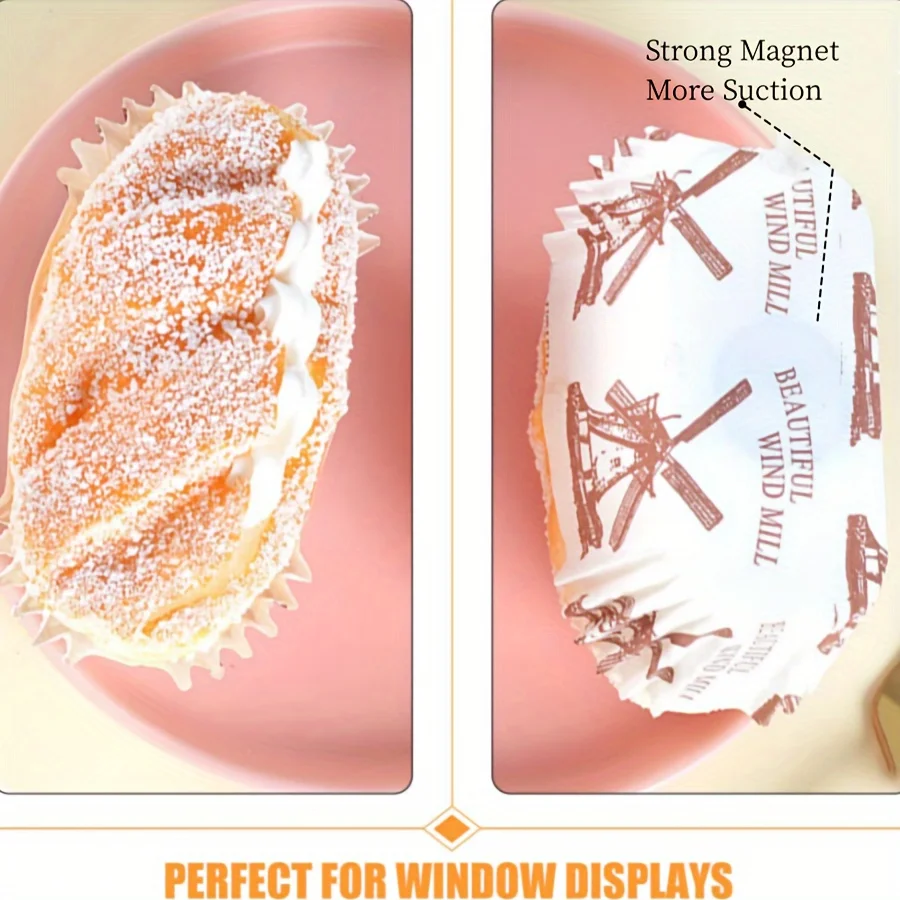 Simulated Bread Prop Crisp Bread Model Simulation Food Refrigerator Magnets Perfect Gift for Bakers & Home Decor Enthusiast 1pcs