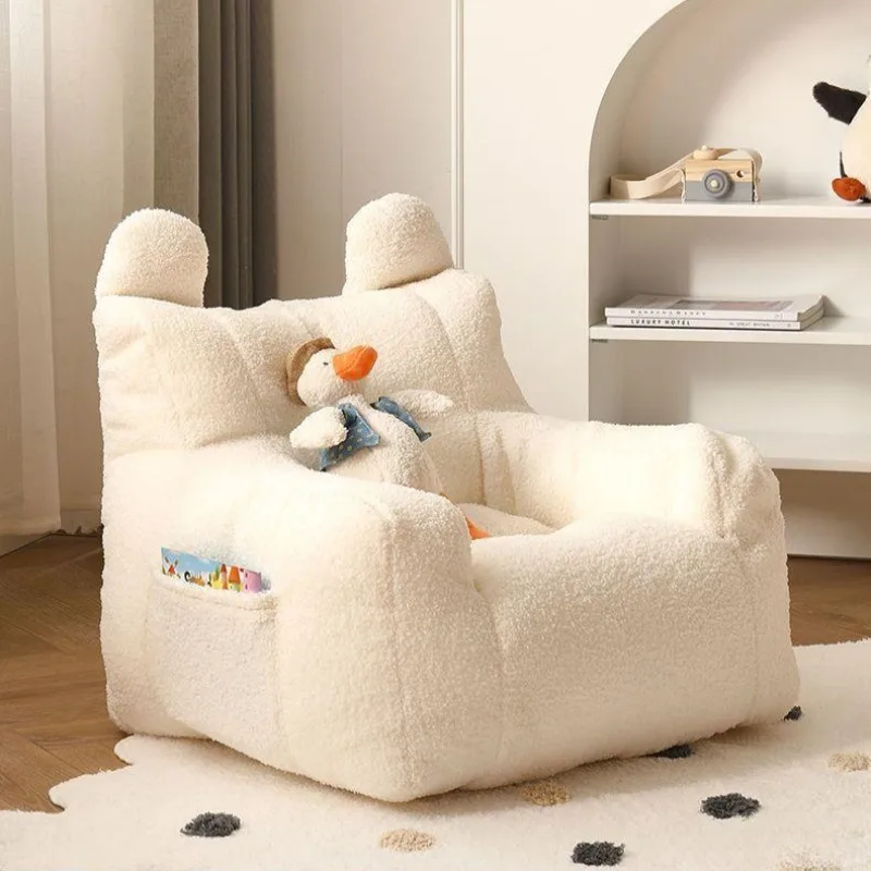 Baby Sofa Seat Cover Cute Baby Sofa Toddler Couch with Pocket Sherpa Super Soft Armchair for Bedroom Playroom Halloween Xmas Gifts for Boys Girls