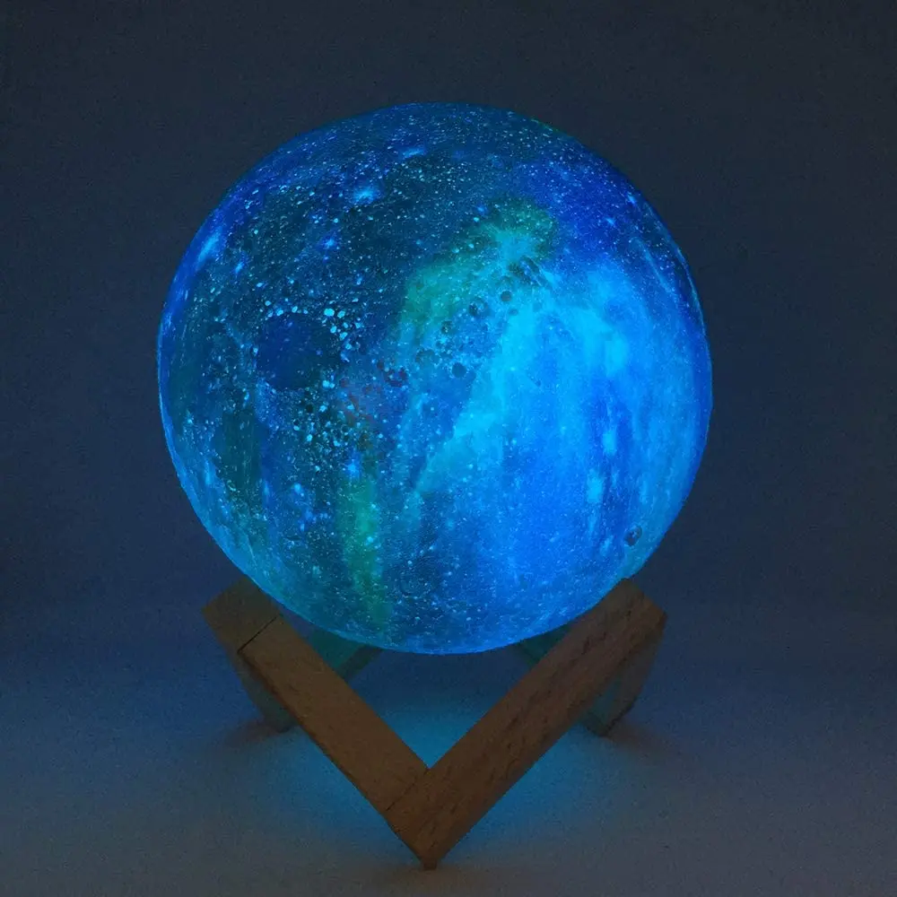 3D Printing Moon Lamp Galaxy Moon Light Night Light For Kids 16 Color Change Night Lamp Touch and Remote Control Galaxy Toy Gift