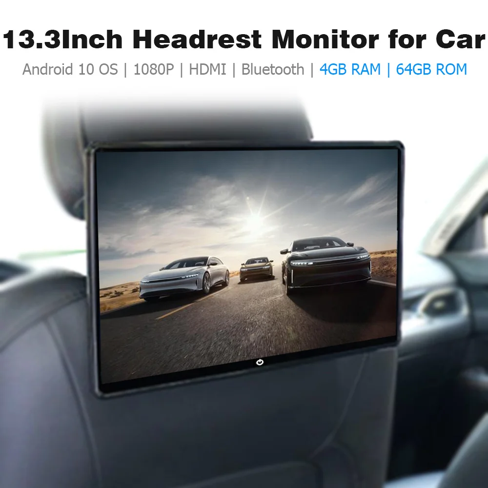 13 Inch Car Rear Seat Car TV Screen for Kids Backseat Entertainment