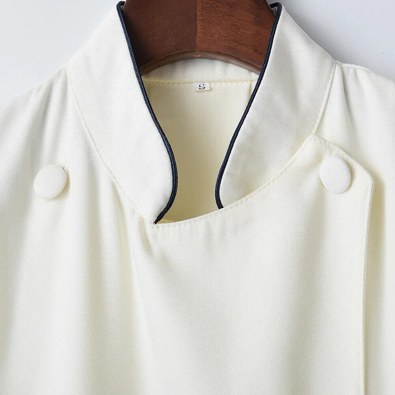 Medieval Church Priest Robe Trench Jacket Cassock Clergy Preacher Men Stand Collar Single Breasted Minister Choir Roman Pastor