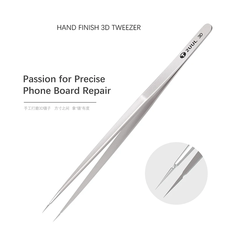 2UUL 3D Hand Tweezers for Precise Phone Maintenance Flying Wire Spot Welding Tweezer Tin IC Chip Micro Repair Forceps tweezer tool precision tweezers soldering tweezers phone repair tweezers