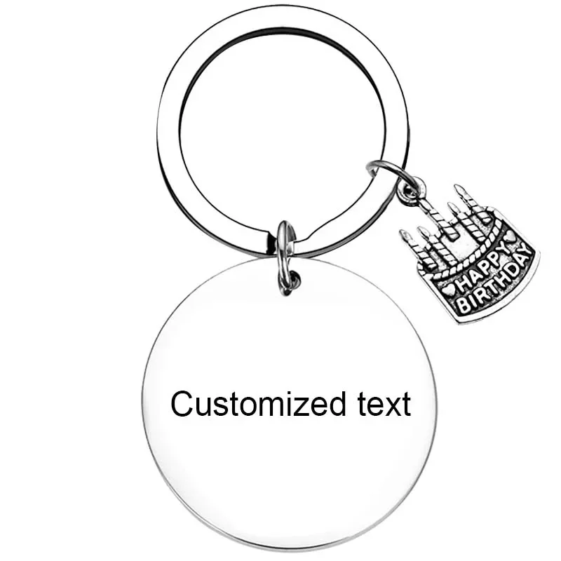 

Personalized Custom Keychain Happy 21th 30th 40th 50th Birthday Gift Key chain Inspirational Birthday key rings