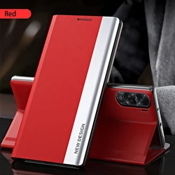 Leather Magnetic Flip Phone Case with Stand Feature for Honor X9A (Red)
