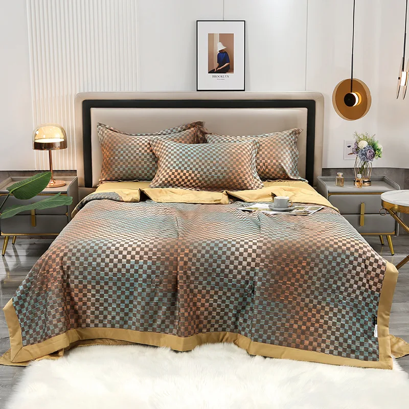 

Cotton 4PC Bohemian Bedding Sets 2022 New Luxury Boho Spring Summer Quilt Sets Flat Sheet Bed Set with Pillowcases