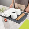 Kitchen Silicone Drain Pad Storage Dish Cup Drying Mat Drainer Tray Non-slip Pans for Tableware Anti-scald Potholder Placemat 2