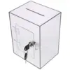 Acrylic Tip Box Clear Window Mailbox Letter Post Container Donation Boxes Fundraising Safe Light Wear Resistance Practical Long 2