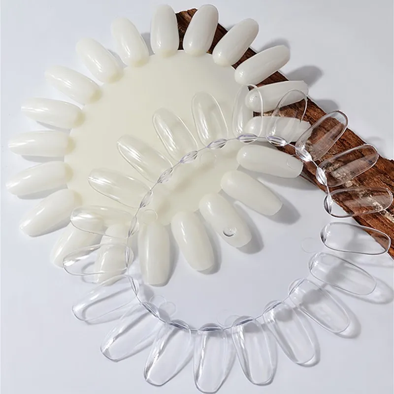 1 Pz Punte Per Unghie Finte Per Nail Art Display Round Stand Nail Swatch Practice Color Plastic Chart Uv Gel Polish Nail Practice Tool