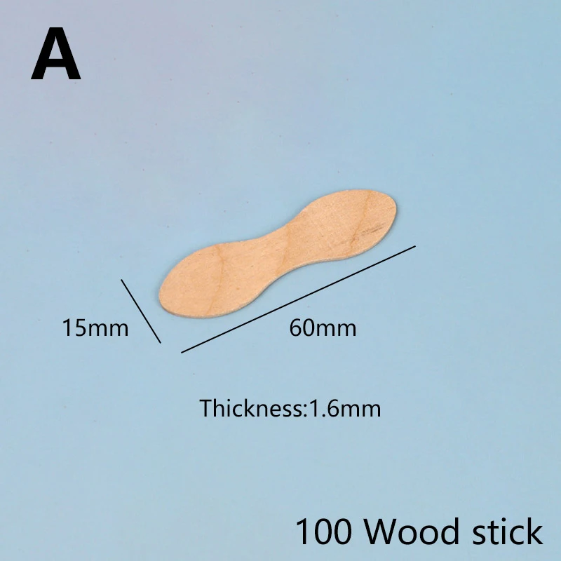 50/100Pcs Wood Ice Cream Popsicle Stick Summer Homemade Ice Cream Spoon DIY Hand Craft Stick Popsicle Accessories