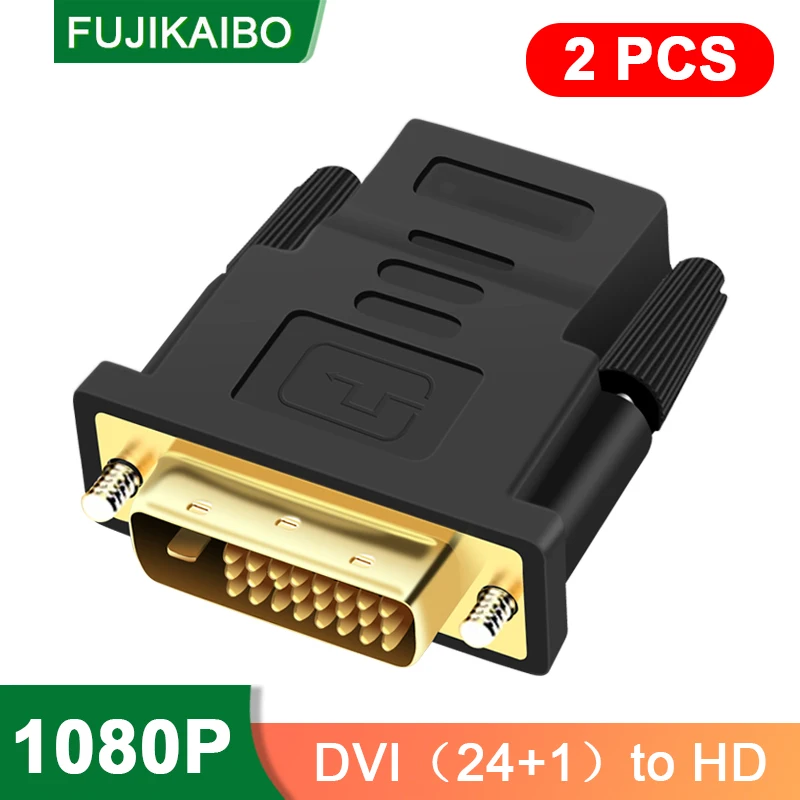 

2 PCS HD 1080P HDMI-Compatible To DVI 24+1 Bi-directional Adapter For Monitor TV Box PS3/4 Projector DVI D to HD Cable Converter
