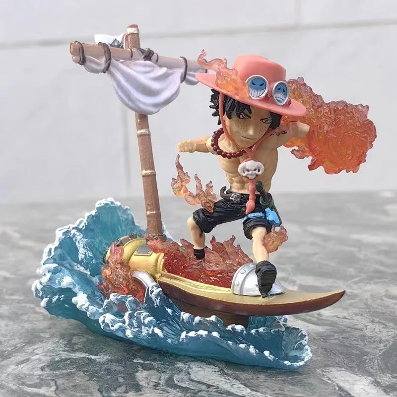 

Anime Ace Figure One Piece Action Figurine Ship Portgas D Ace Figure Flame Drifting 16cm PVC Collectible Model Toys Gifts