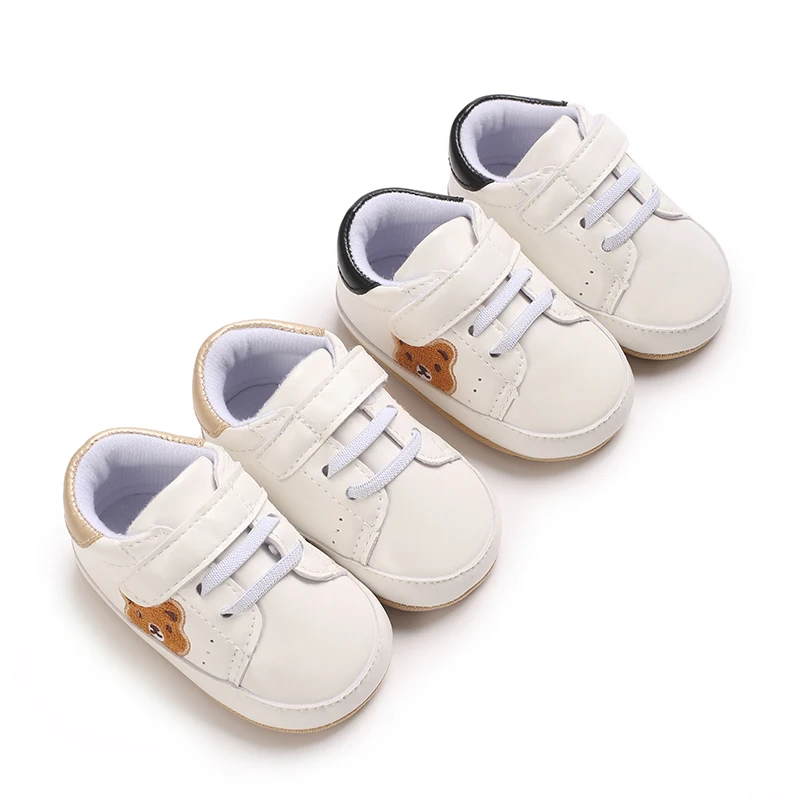 0–18 Monate neue Lederschuhe für Jungen und Mädchen, niedliche Cartoon-Schuhe für Vorschulkinder, Gummisohle, rutschfest, Lauflernschuhe für Babys und Neugeborene – Detail 2