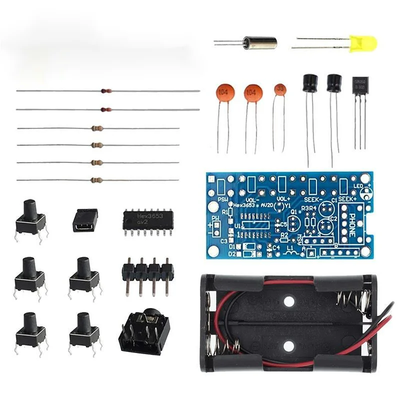 DIY Electronic Kits Wireless Stereo FM Radio Receiver Module PCB 76MHz 108MHz DC 1.8V 3.6V