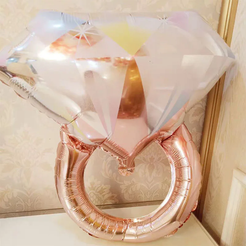 

Wedding 520 Party Decoration Rose Gold Diamond Aluminum Film Balloon Wedding Room Decoration Diamond Ring Aluminum Foil Balloon