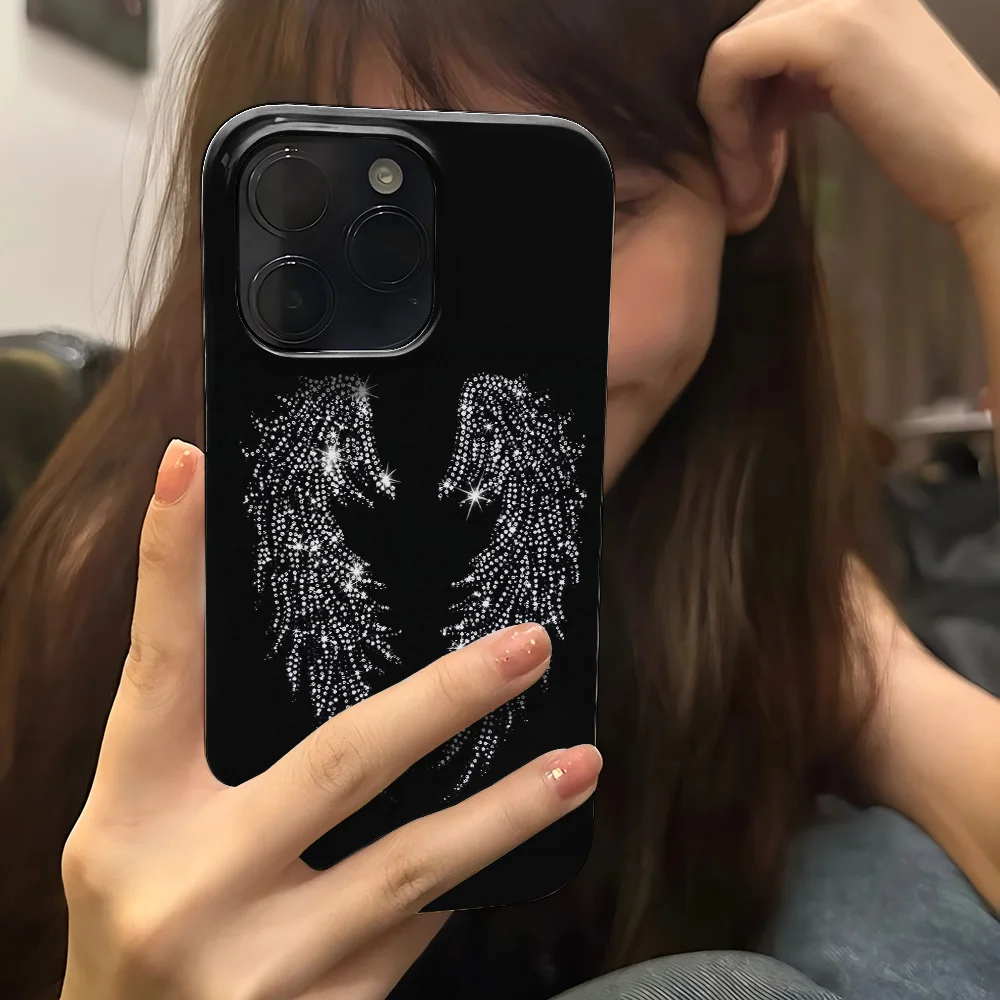 Sparkle Angel Wing Glossy Hard Phone Case Cover