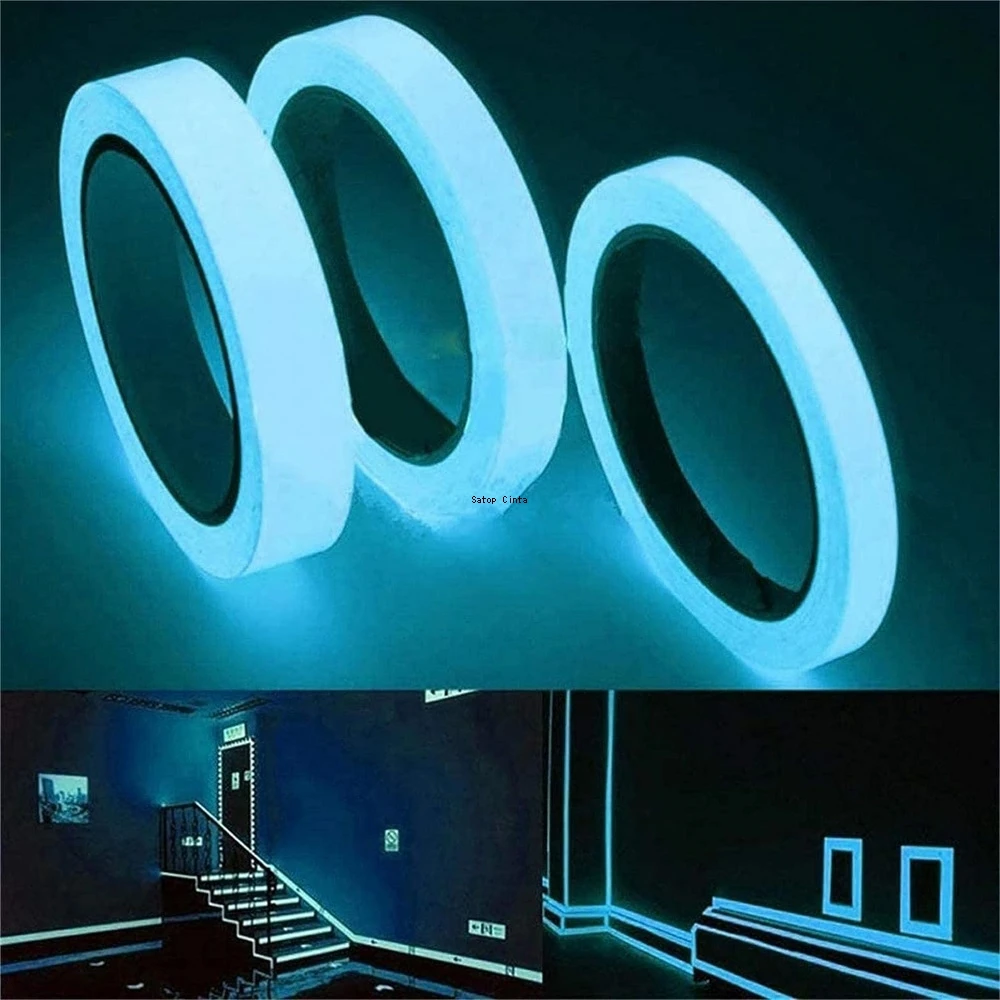 Nastro Luminoso Autoadesivo 2 Cm X 10 M In PET Fluorescente Per Scale, Gradini E Uscite Di Sicurezza - Si Illumina Fino A 6 Ore