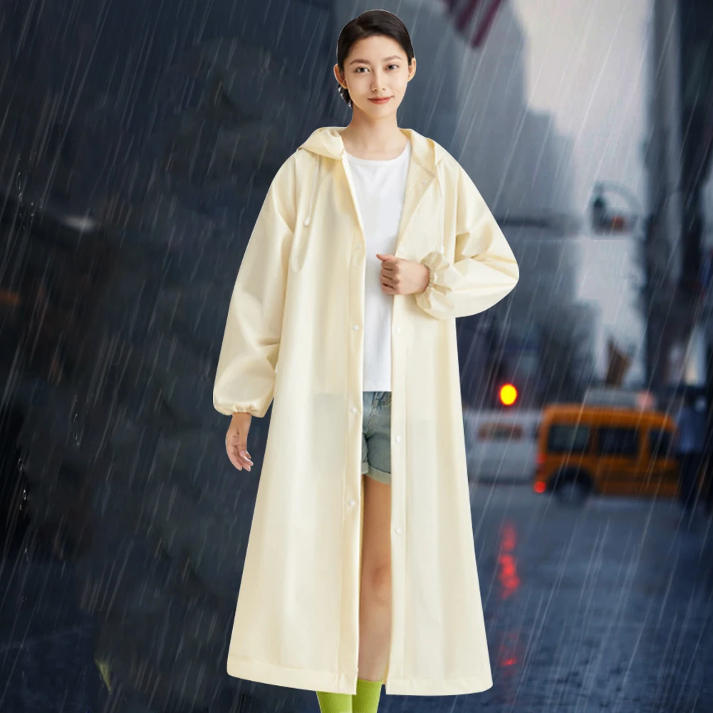 Adult Long Raincoat Reusable EVA Unisex Thickened Waterproof Camping Rainwear Suit raincoat poncho